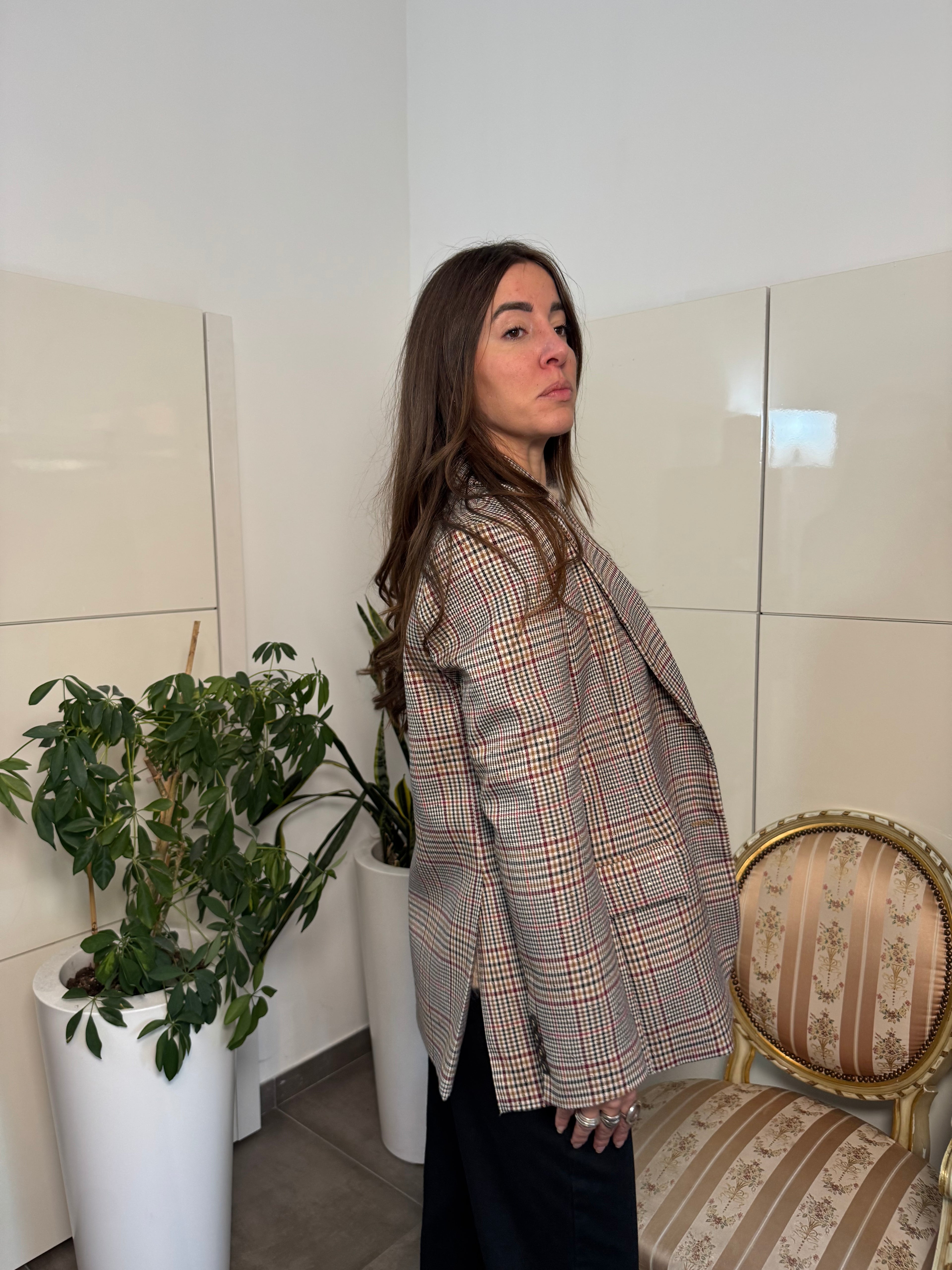 Blazer con cravatta e punti luce-Motel