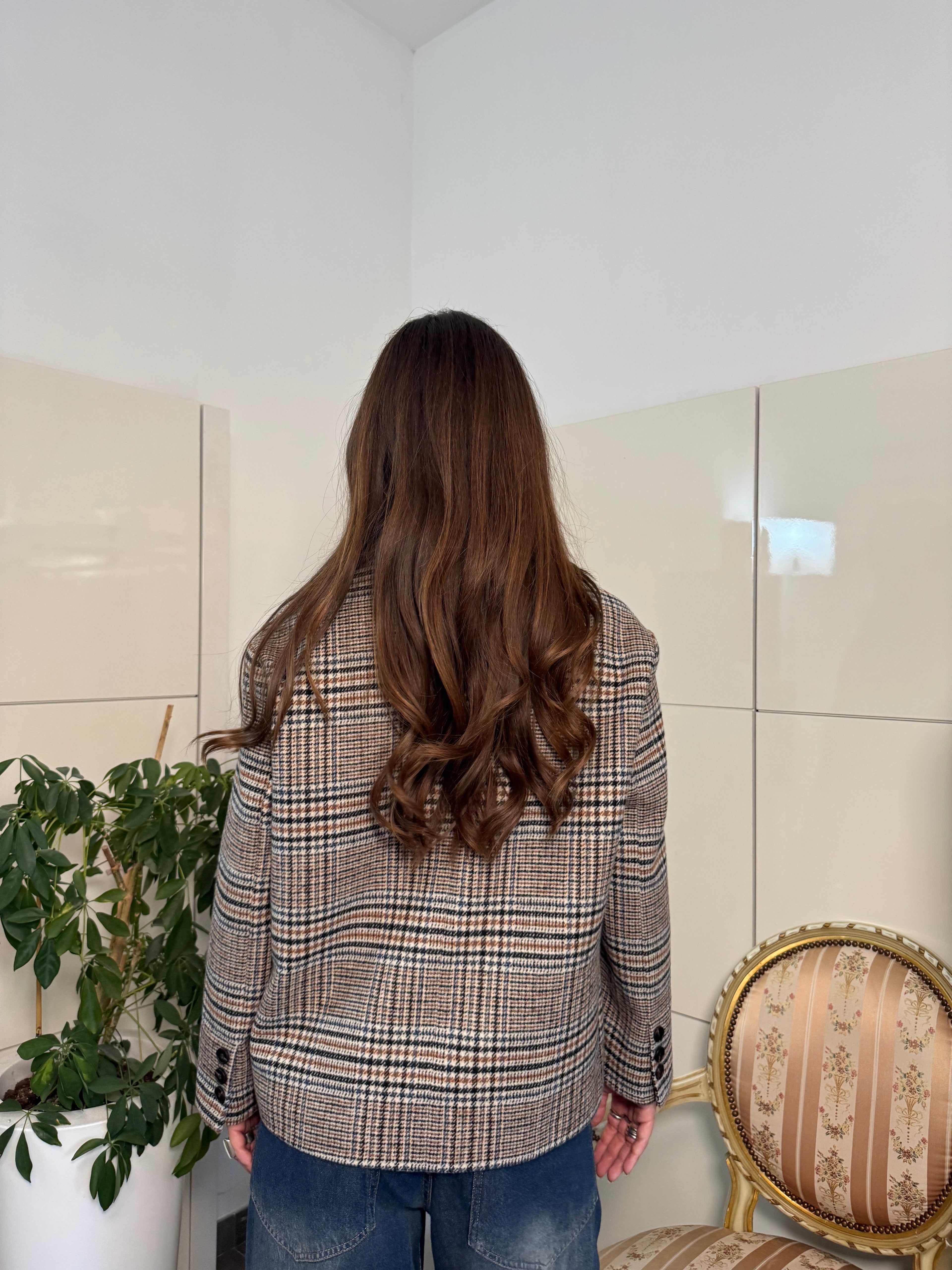 Giacca principe di Galles doppiopetto-Tensione In