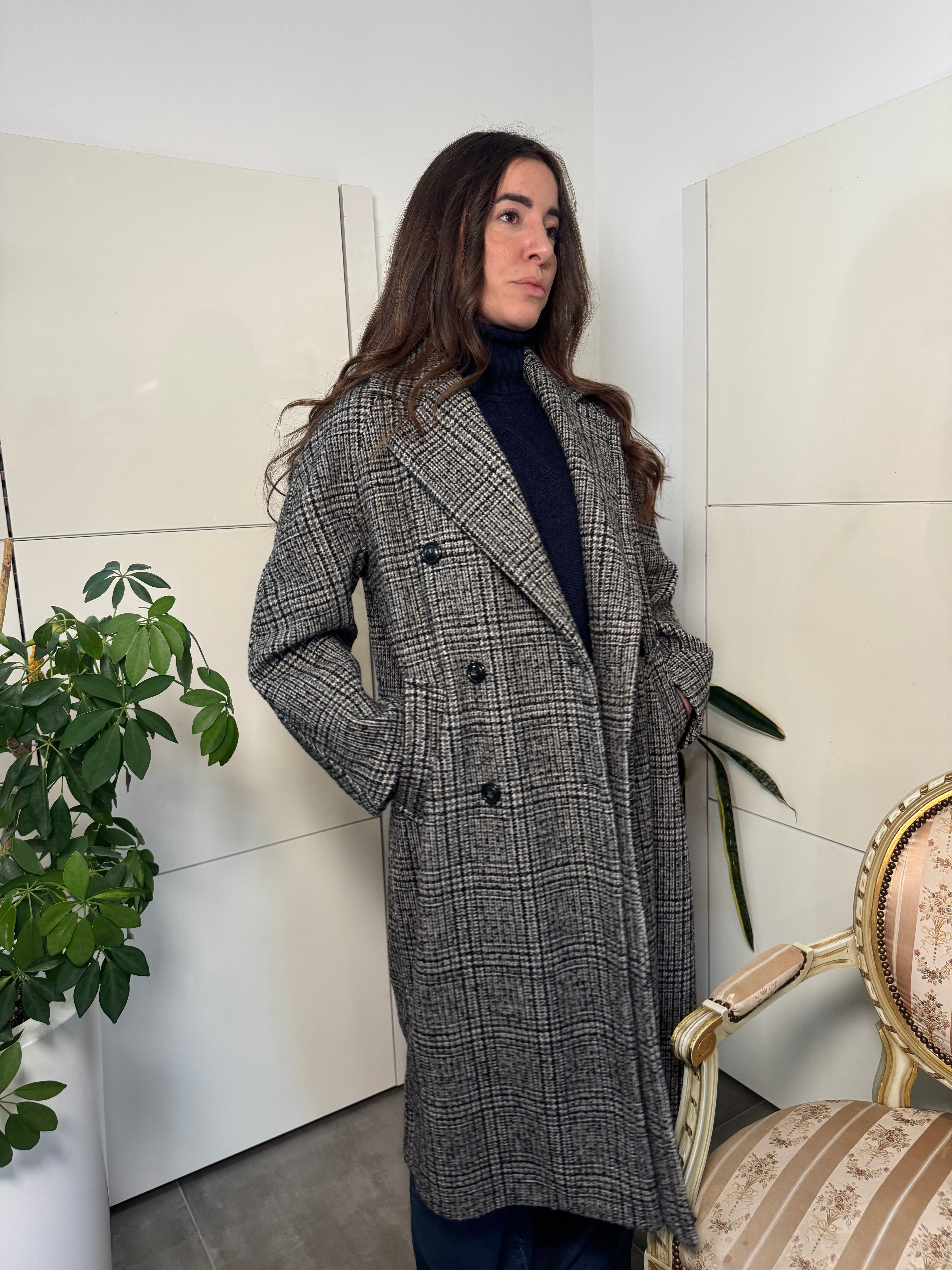 Cappotto doppiopetto, manica raglan-Tensione in