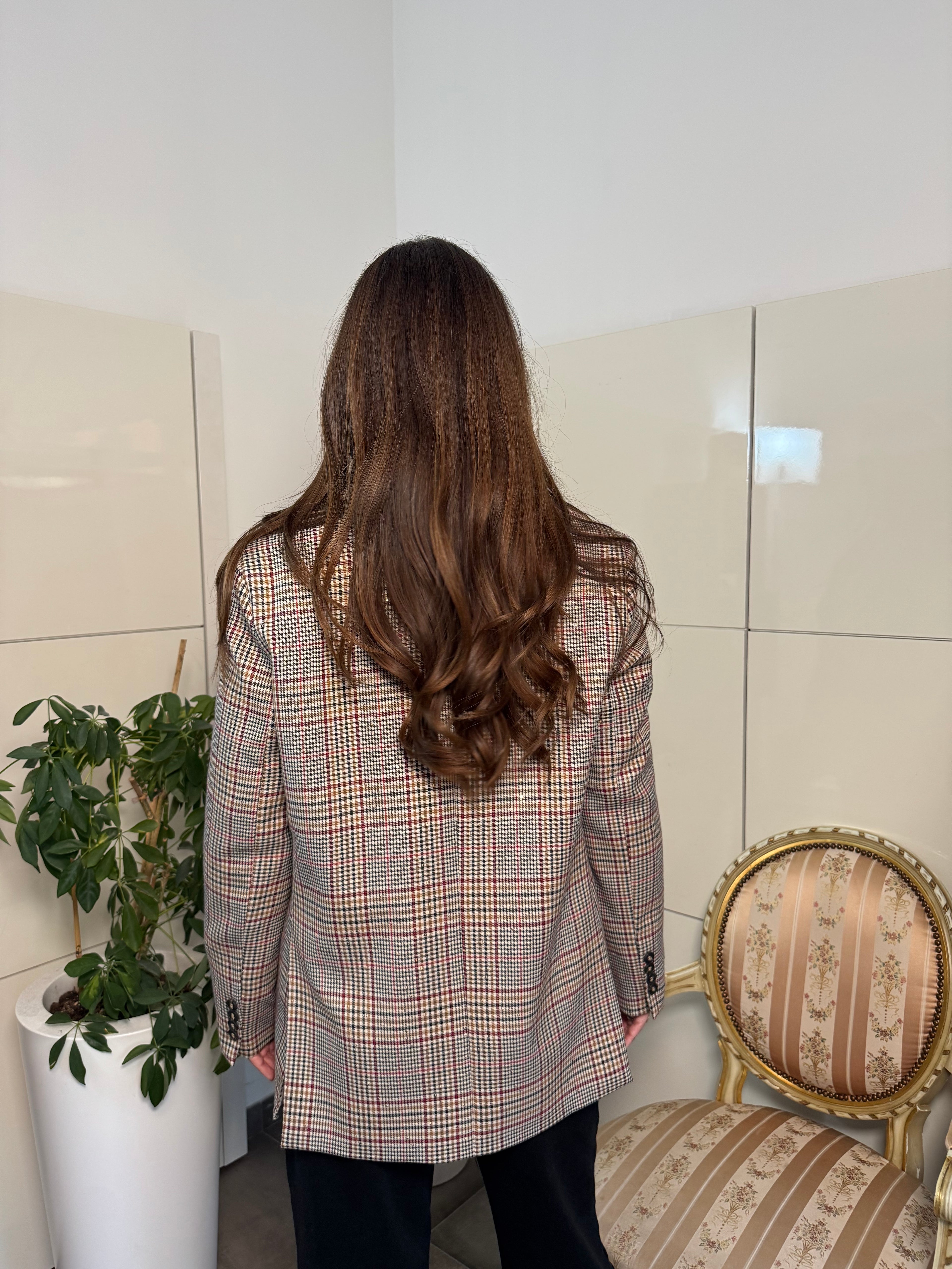 Blazer con cravatta e punti luce-Motel