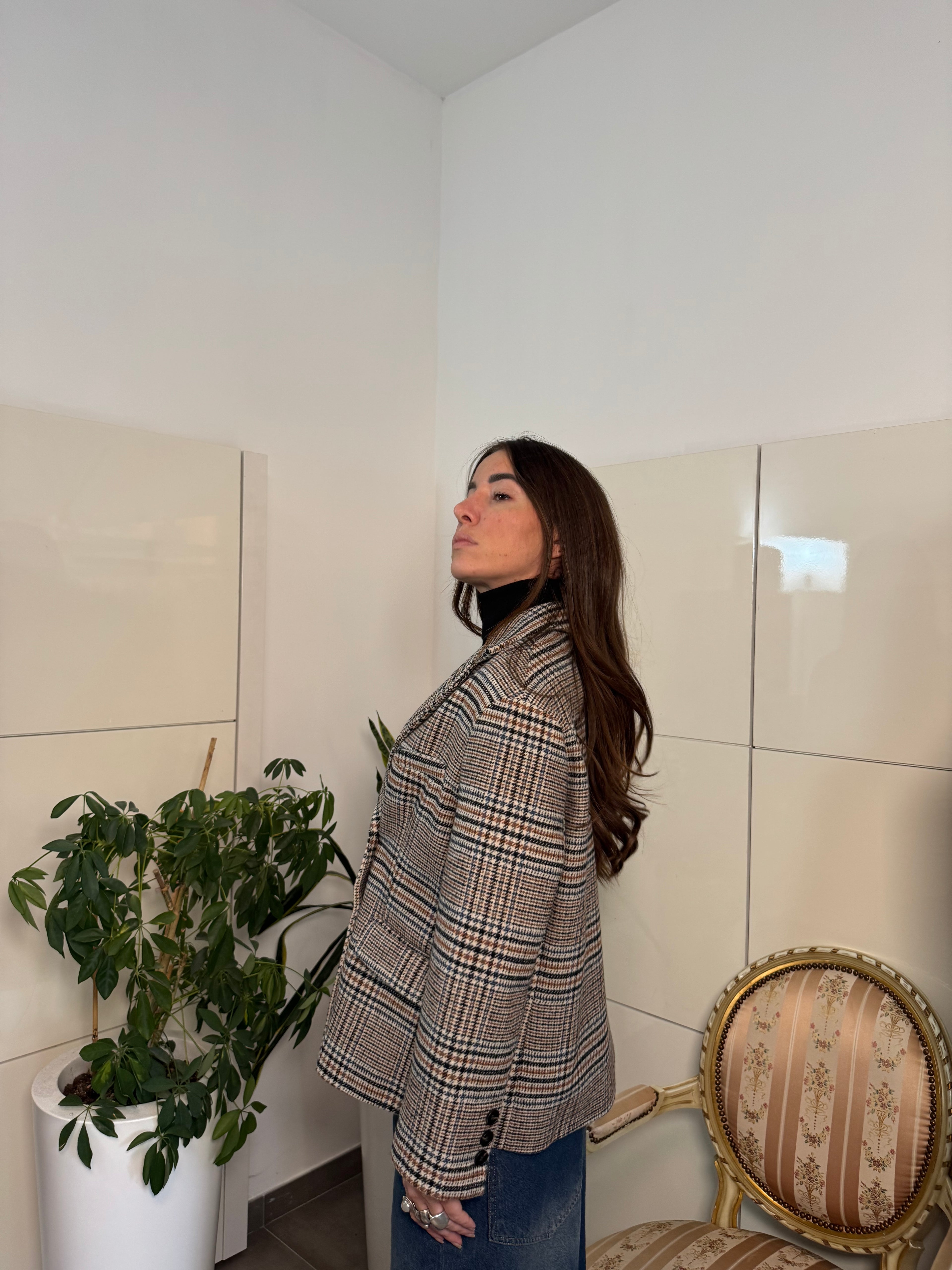 Giacca principe di Galles doppiopetto-Tensione In