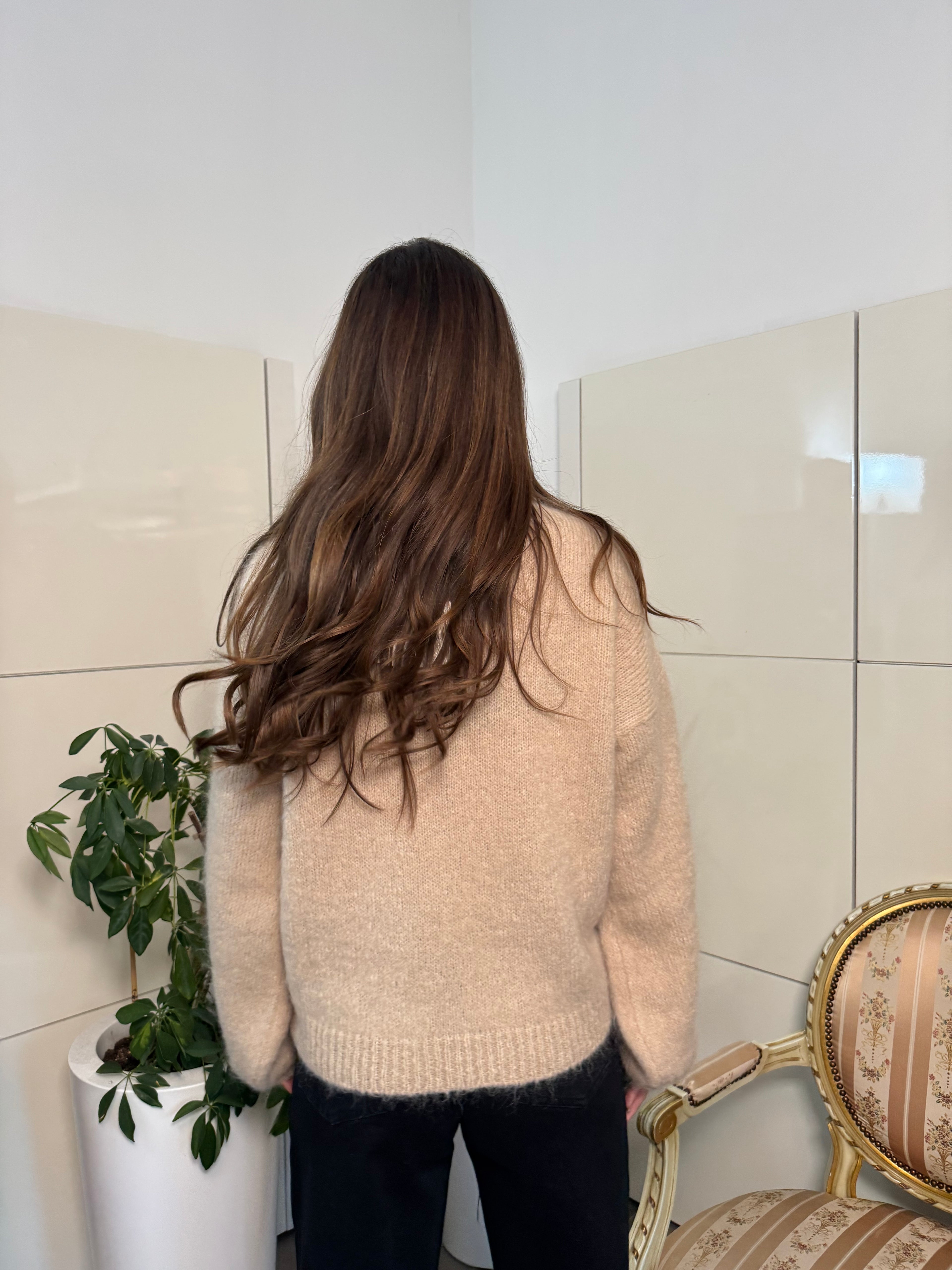 Maglione girocollo,lana morbido-Tensione In