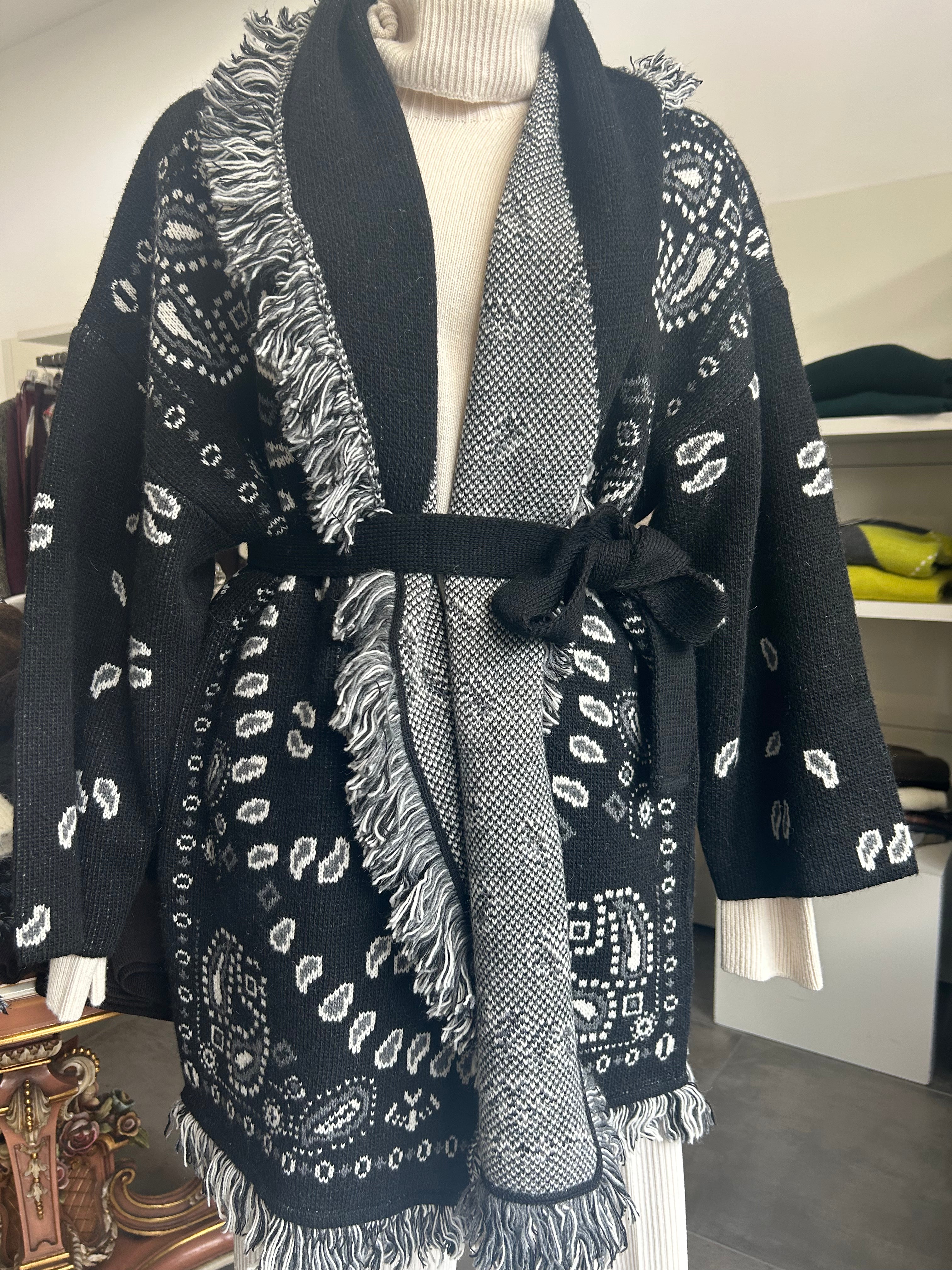 Cardigan Bandana grigio-Tensione In