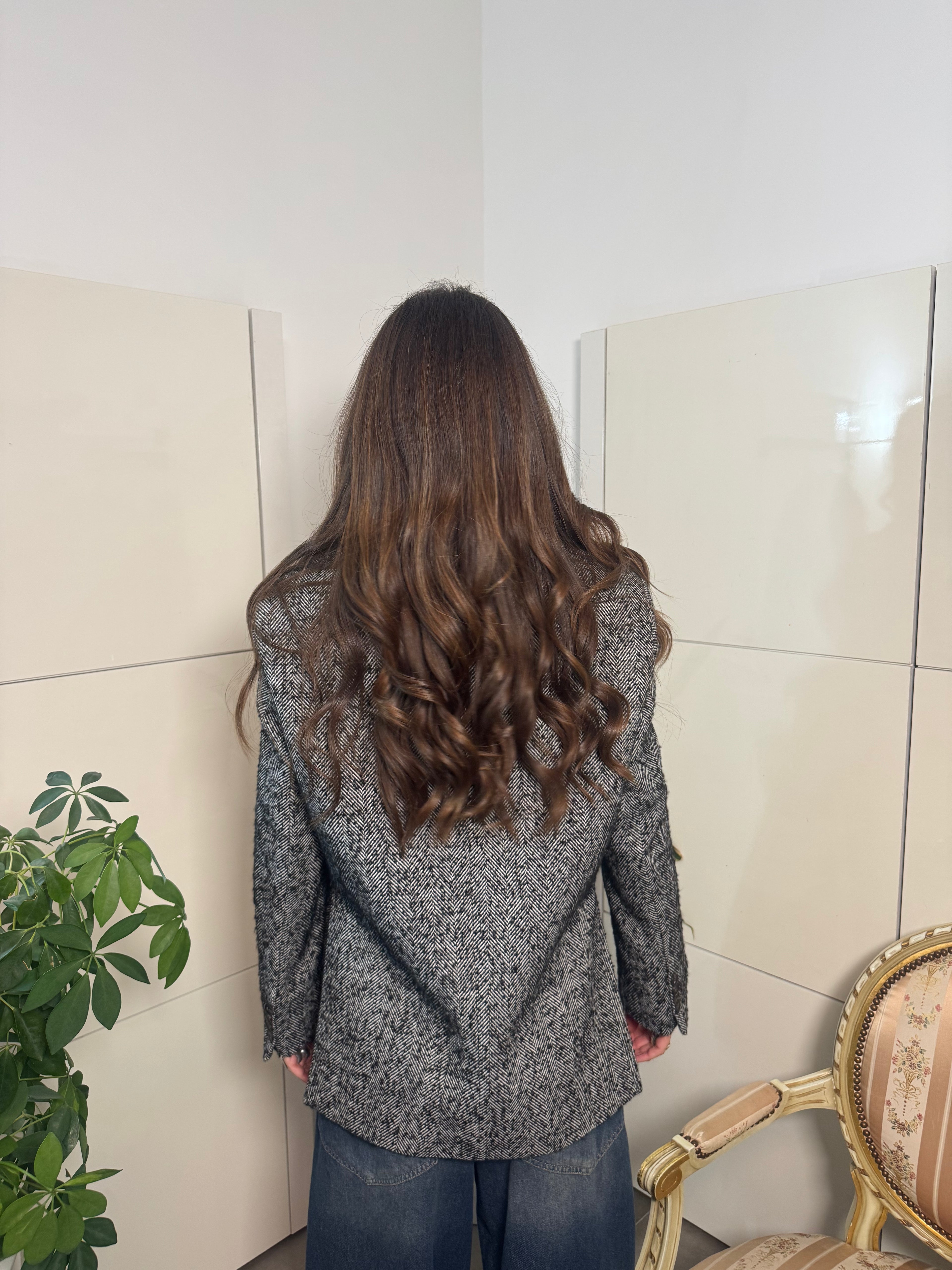 Giacca cappotto spigato- Tensione in